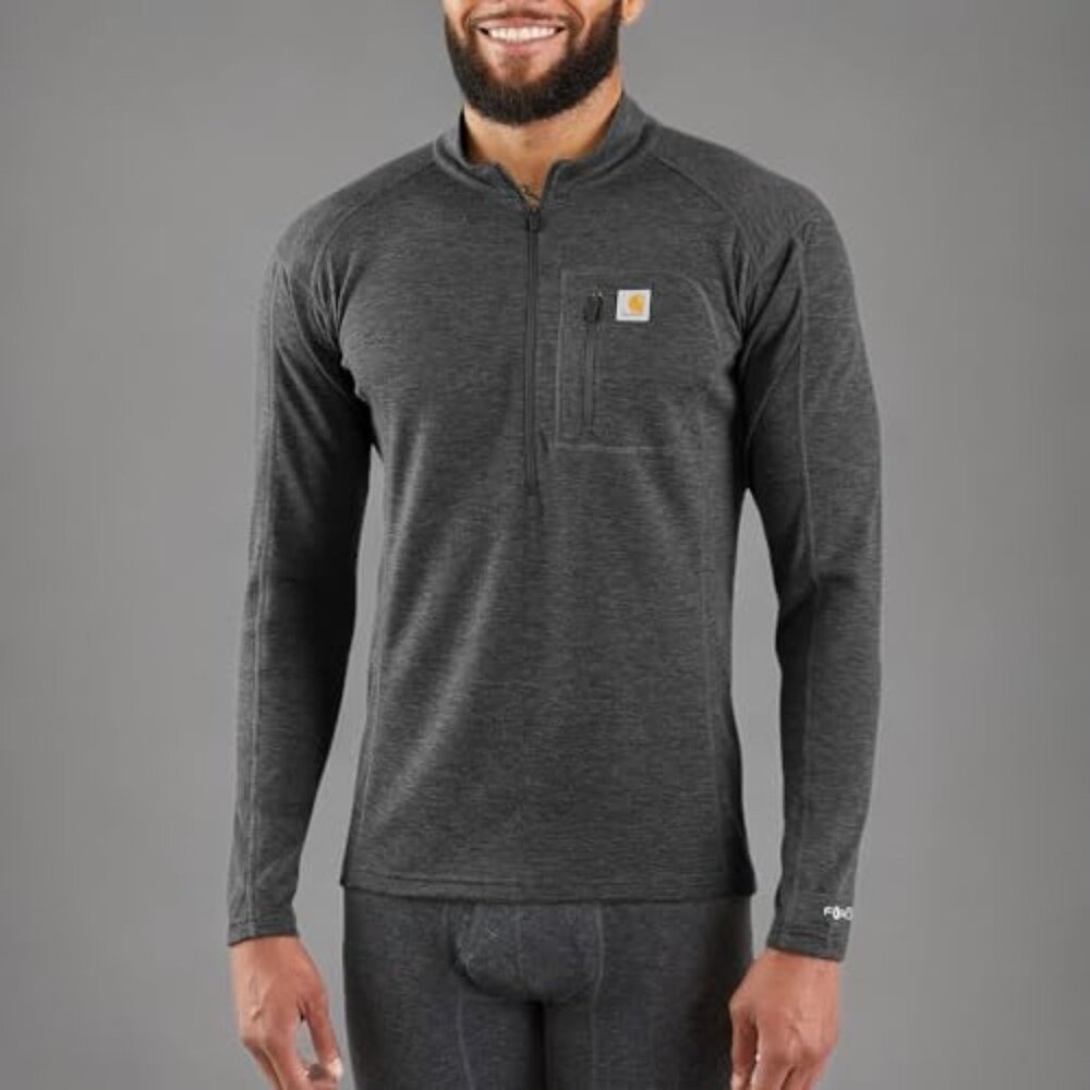 Midweight Quarter-Zip Base Layer Top Temperature-… - image 5